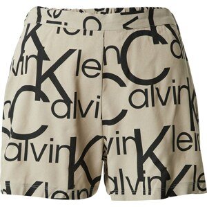Calvin Klein Underwear Pyžamové kalhoty khaki / černá
