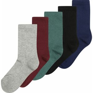 Urban Classics Ponožky tmavě modrá / šedý melír / nefritová / bordó / černá