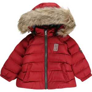 LEGO® kidswear Zimní bunda 'JENNI' světle hnědá / tmavě červená / bílá