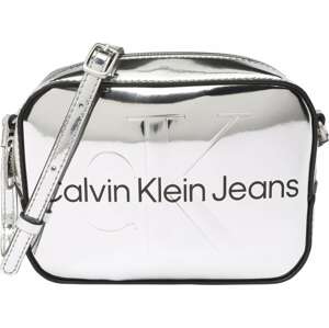 Calvin Klein Jeans Taška přes rameno černá / stříbrná