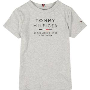 TOMMY HILFIGER Tričko námořnická modř / světle šedá / červená / bílá