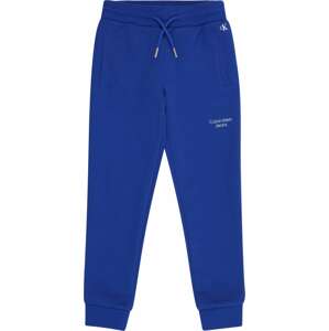 Calvin Klein Jeans Kalhoty modrá / bílá