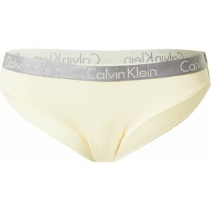 Calvin Klein Underwear Kalhotky světle žlutá / stříbrně šedá