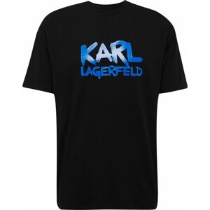 Karl Lagerfeld Tričko modrá / černá / offwhite