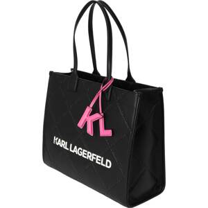 Karl Lagerfeld Nákupní taška pink / černá / bílá
