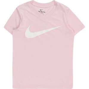 NIKE Funkční tričko růžová / bílá