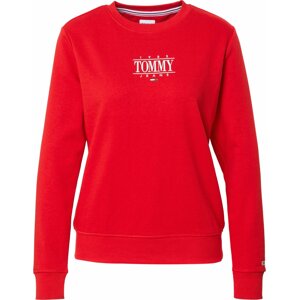 Tommy Jeans Mikina 'Essential' námořnická modř / červená / bílá