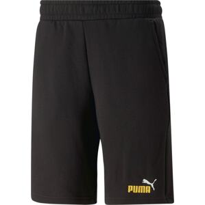 PUMA Sportovní kalhoty žlutá / černá / bílá