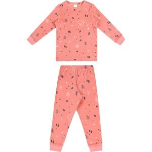 SCHIESSER Pyžamo růžová / černá / bílá
