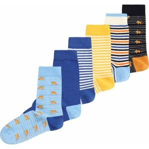 TOM TAILOR Ponožky marine modrá / světlemodrá / žlutá / bílá