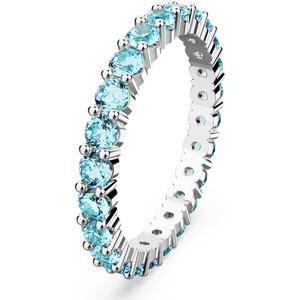 Swarovski Prsten aqua modrá / stříbrná