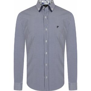 DENIM CULTURE Košile 'Trent' námořnická modř / bílá