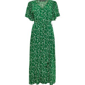 Threadbare Košilové šaty 'Fruit' trávově zelená / bílá