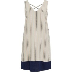 Threadbare Letní šaty 'Peggy' béžová / námořnická modř / šedá