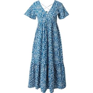 Springfield Letní šaty kobaltová modř / bílá