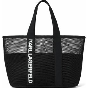 Karl Lagerfeld Plážová taška černá / bílá