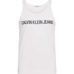 Calvin Klein Jeans Tričko 'INSTITUTIONAL' černá / bílá