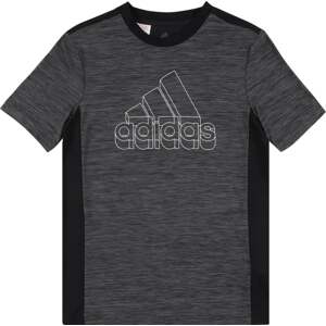 ADIDAS SPORTSWEAR Funkční tričko kámen / černá / bílá