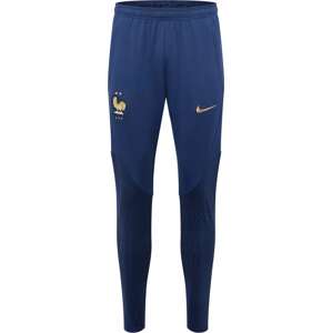 NIKE Sportovní kalhoty marine modrá / zlatá