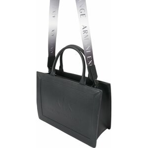 ARMANI EXCHANGE Nákupní taška černá / bílá