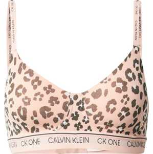 Calvin Klein Underwear Podprsenka antracitová / pastelově oranžová / bílá