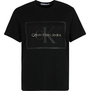 Calvin Klein Jeans Plus Tričko tmavě šedá / černá / stříbrná