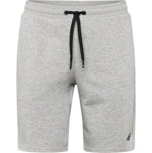 4F Sportovní kalhoty šedý melír / černá