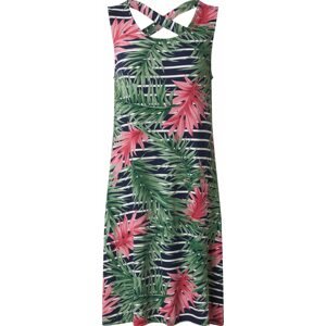 ZABAIONE Letní šaty 'Gia' námořnická modř / trávově zelená / světle růžová / bílá