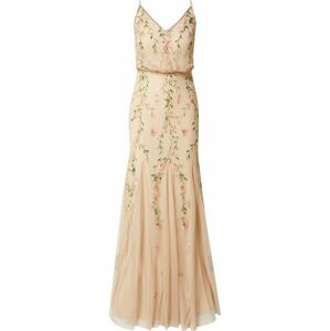 LACE & BEADS Společenské šaty 'Kemba' krémová / trávově zelená / světle zelená / růžová / bílá