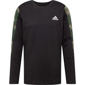 ADIDAS SPORTSWEAR Funkční tričko khaki / olivová / černá / bílá