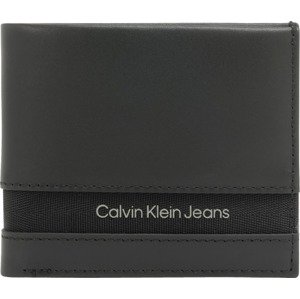 Calvin Klein Jeans Peněženka černá / stříbrná