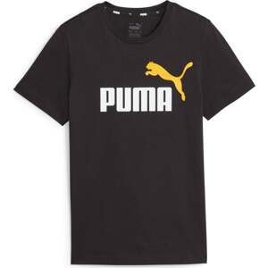 PUMA Funkční tričko šafrán / černá / bílá