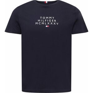TOMMY HILFIGER Tričko noční modrá / červená / bílá