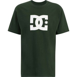 DC Shoes Funkční tričko 'STAR' tmavě zelená / bílá