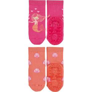 STERNTALER Ponožky 'AIR' pastelově žlutá / oranžová / pink / růžová
