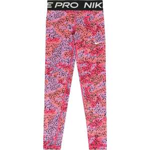 NIKE Sportovní kalhoty fialová / pink / černá / bílá