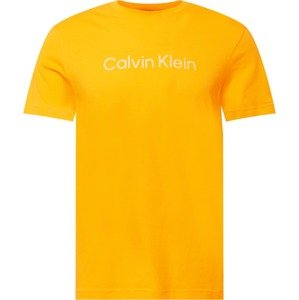 Calvin Klein Tričko oranžová / bílá