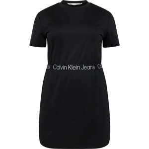 Calvin Klein Jeans Curve Šaty černá / bílá