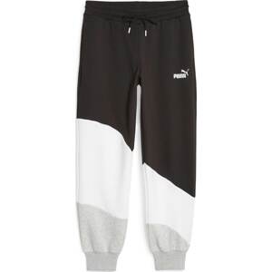 PUMA Sportovní kalhoty šedý melír / černá / bílá