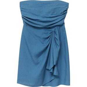 Pull&Bear Letní šaty modrá džínovina