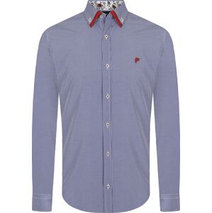 DENIM CULTURE Košile 'Trent' marine modrá / červená / bílá