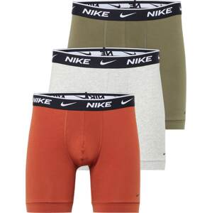 NIKE Sportovní spodní prádlo khaki / oranžová / černá / bílý melír