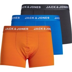 JACK & JONES Boxerky 'AXEL' modrá / oranžová / černá / bílá