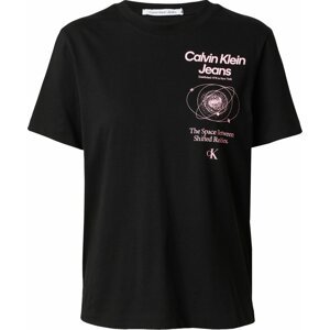 Calvin Klein Jeans Tričko růžová / černá