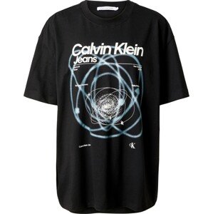 Calvin Klein Jeans Tričko světlemodrá / černá / bílá