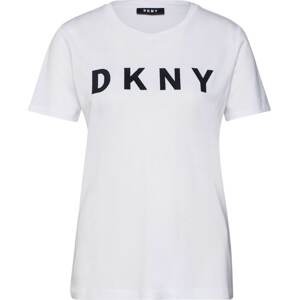 Tričko 'FOUNDATION' DKNY černá / bílá