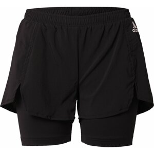 Sportovní kalhoty 'Primeblue Designed To Move 2-In-1' ADIDAS SPORTSWEAR černá / bílá