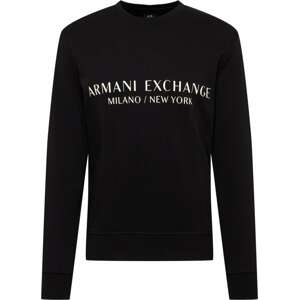 Mikina Armani Exchange černá / bílá