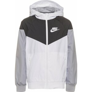Přechodná bunda Nike Sportswear tmavě šedá / černá / bílá