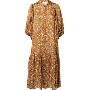 Košilové šaty 'Fijito' SECOND FEMALE krémová / světlemodrá / hnědá